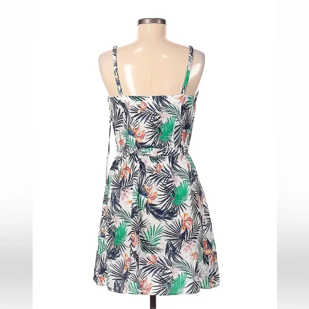 Coverstitch Tropical print Julia romper,‎ size small